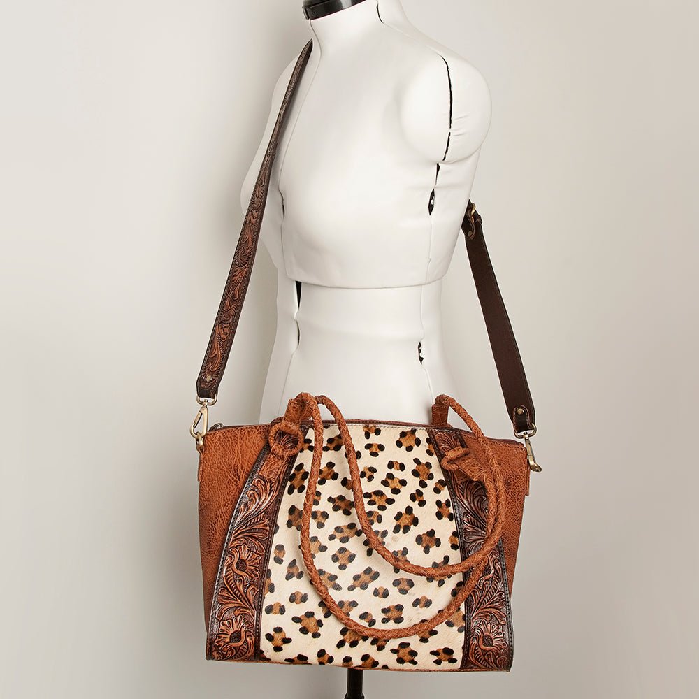 American Darling Tote Hand Tooled Genuine Leather