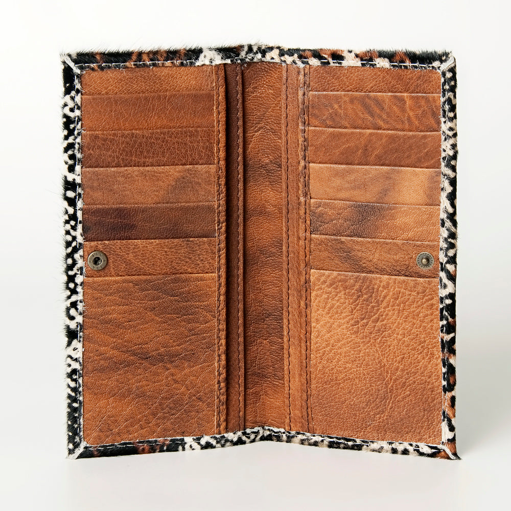 American Darling Hair-On Leather Western Wallet – Leopard & Cowhide Options