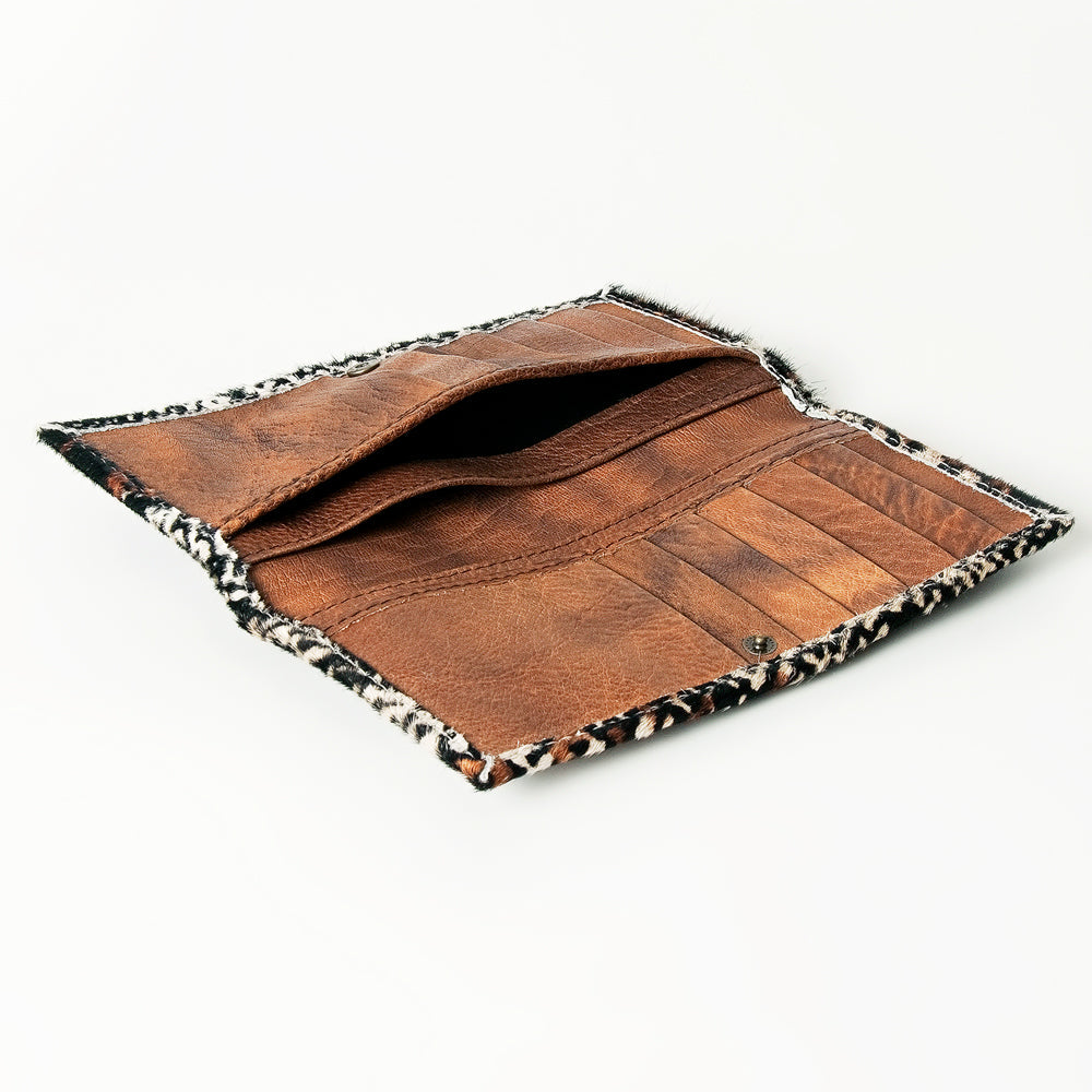 American Darling Hair-On Leather Western Wallet – Leopard & Cowhide Options
