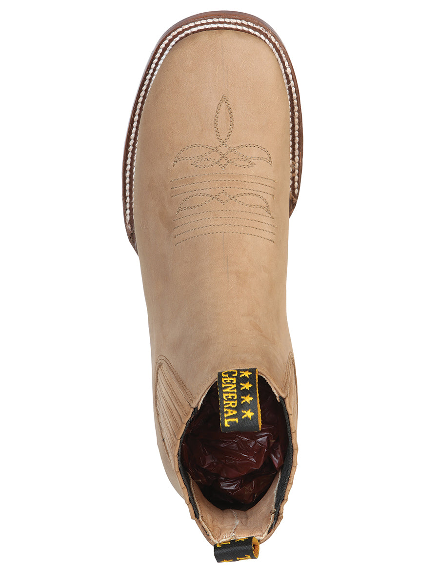 El General Square Toe Ankle Boot - Nobuck Sand 126191 — view 3