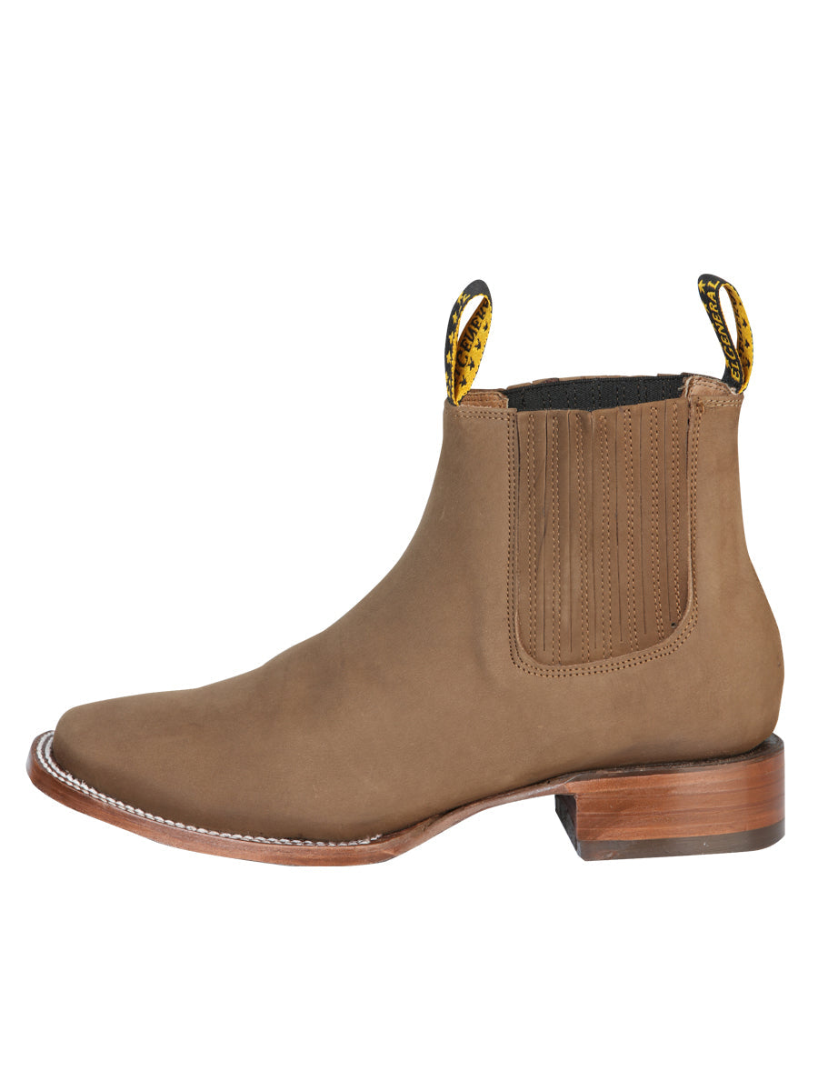 El General Square Toe Ankle Boot - Nobuck Brown 126192 — view 2