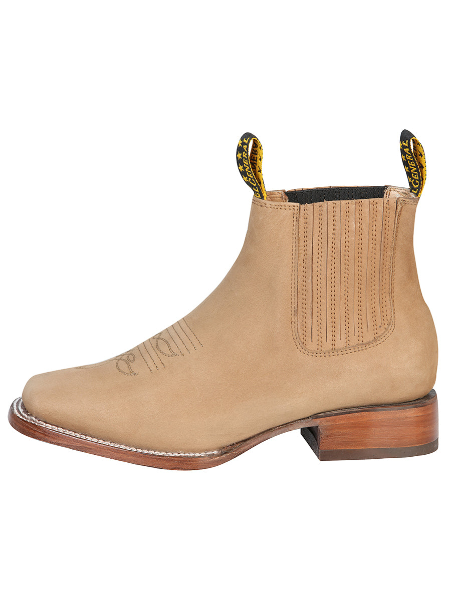 El General Square Toe Ankle Boot - Nobuck Sand 126197 — view 2