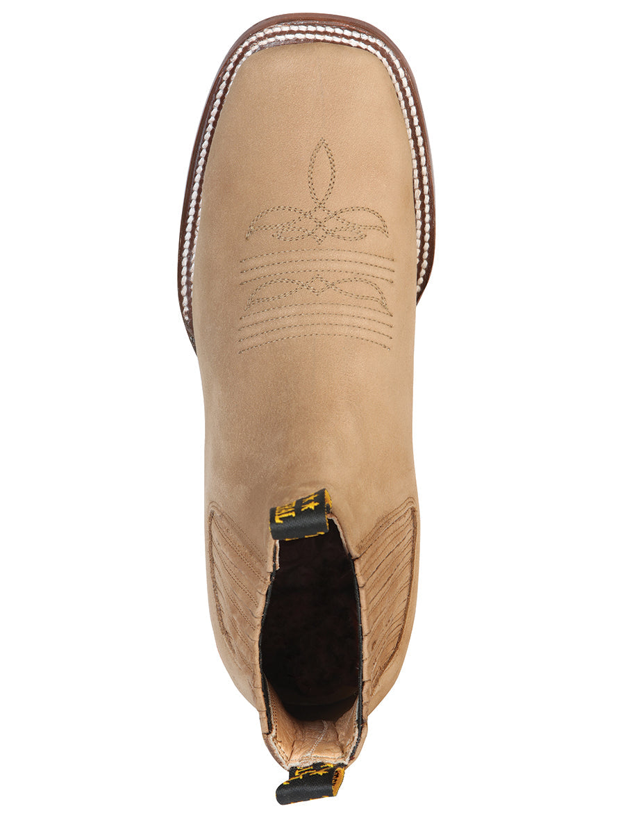 El General Square Toe Ankle Boot - Nobuck Sand 126197 — view 3