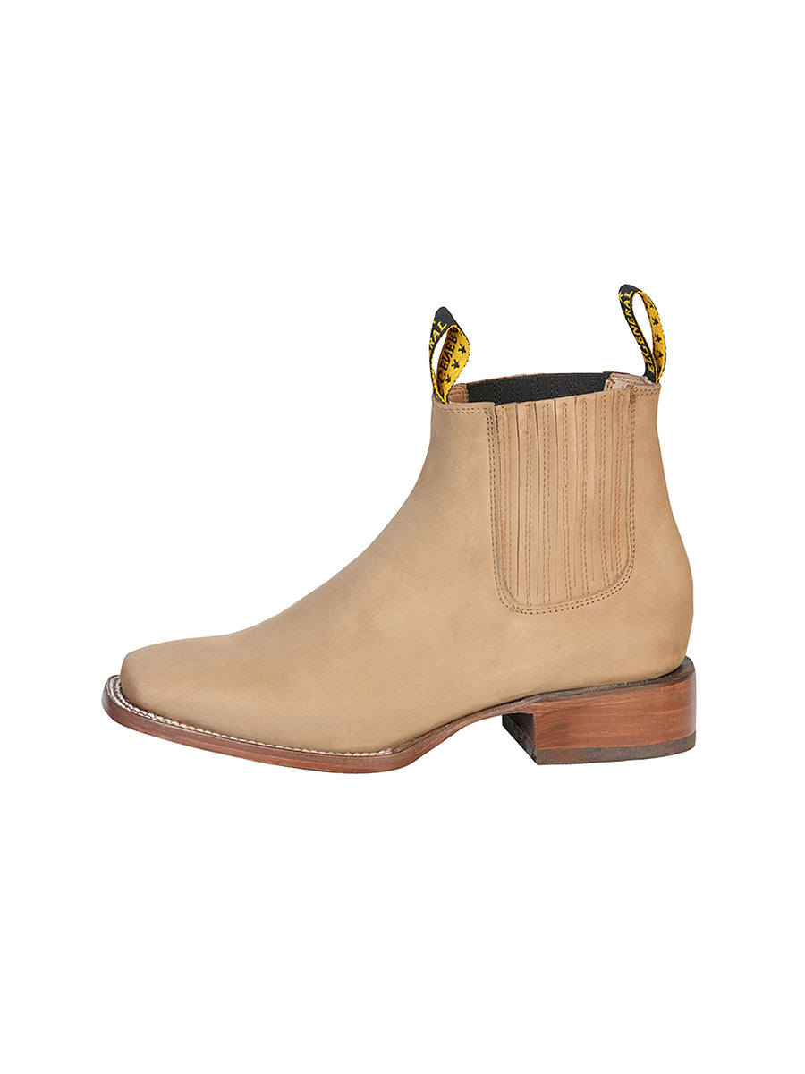El General Square Toe Ankle Boot - Nobuck Light Brown 126200 — view 2