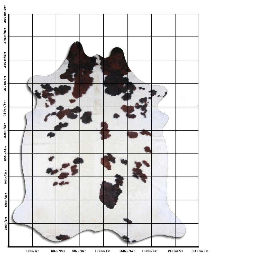 8.5 Ft X 7 Ft Genuine Brazilian Cowhide Skin Rug by Hilason | Hair-On Leather Home Décor Carpet