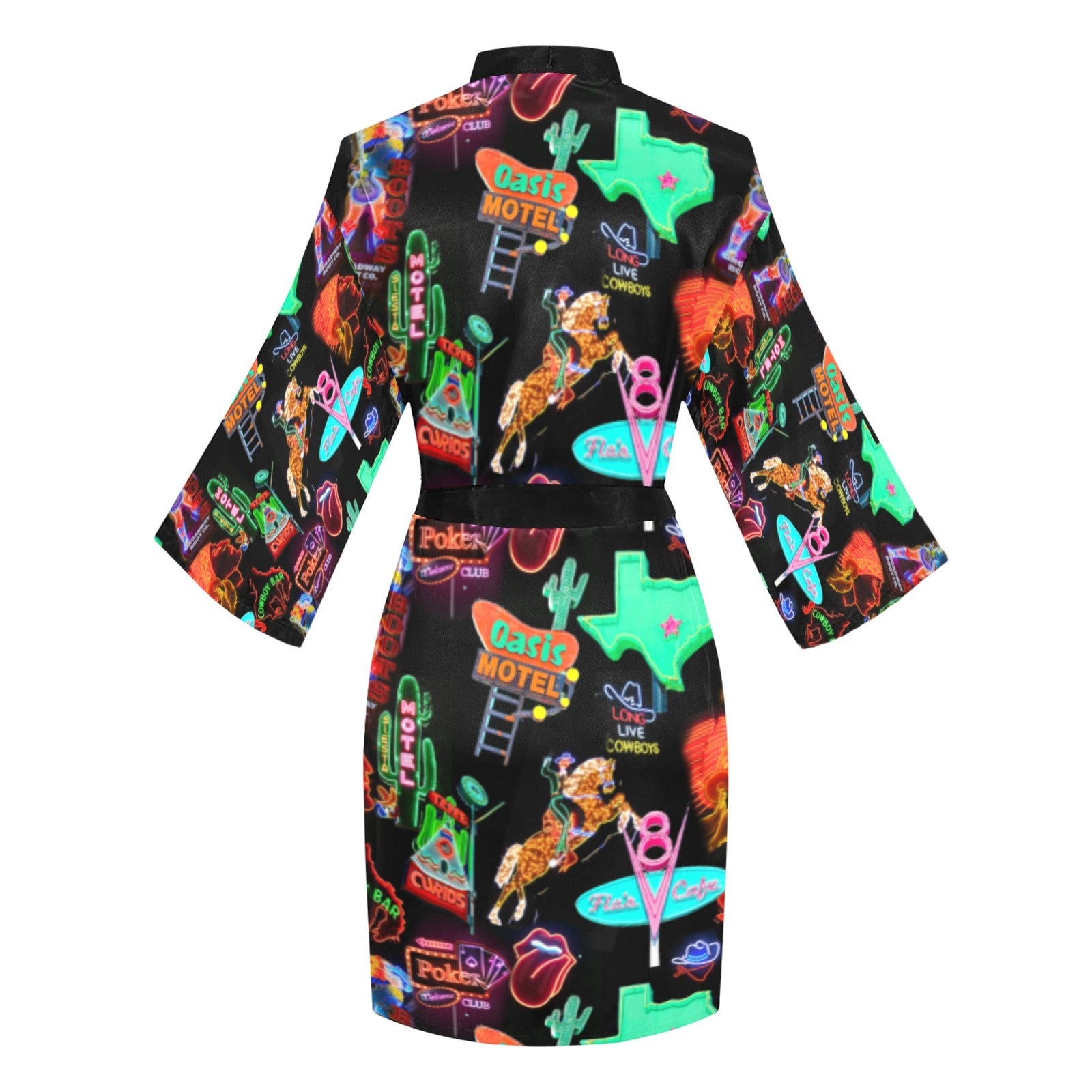 Baha Ranch Vegas Neon Women's Lounge Kimono Robe by Baha Ranch Western Wear - product image 4