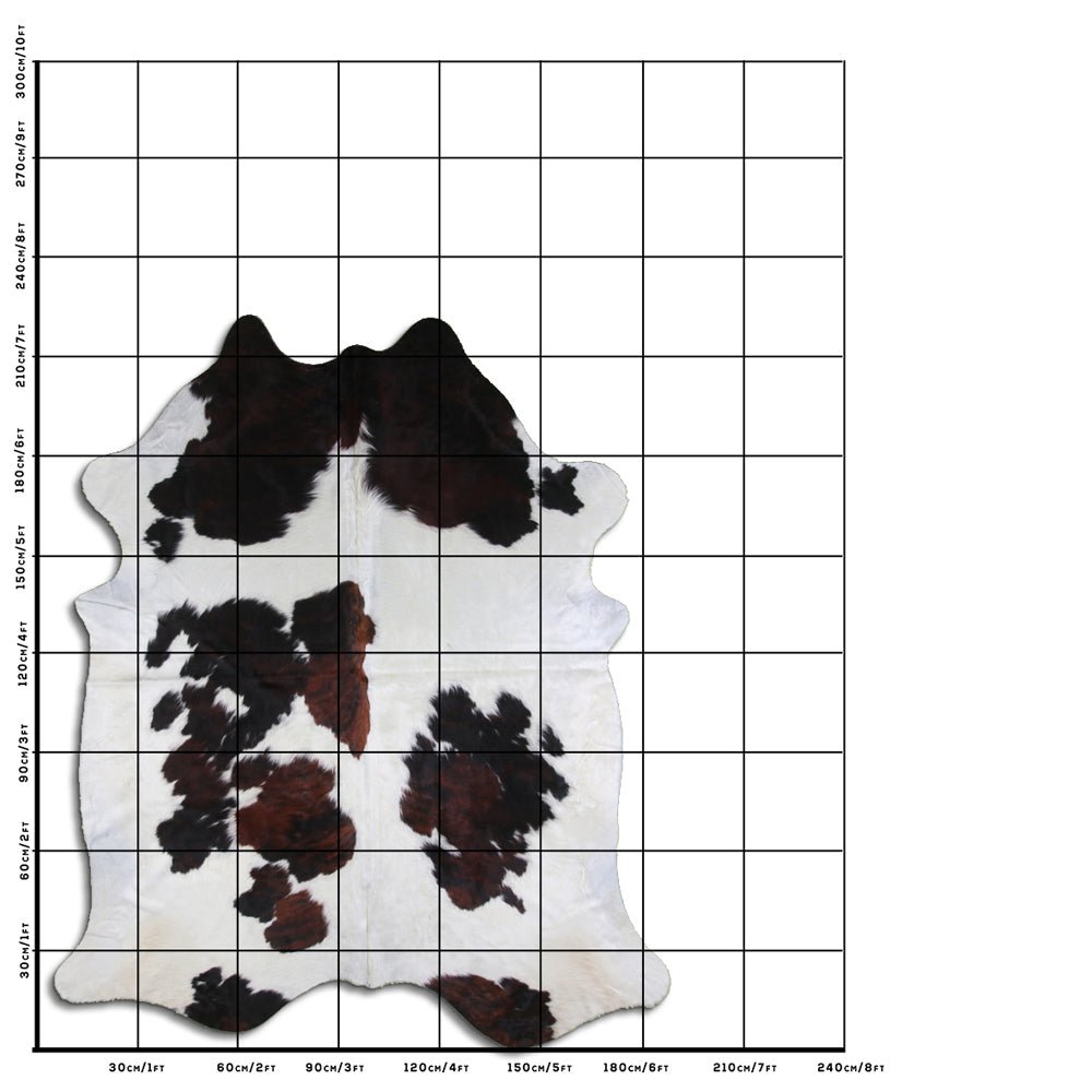 7.5 Ft X 6 Ft Genuine Brazilian Cowhide Skin Rug by Hilason | Hair-On Leather Home Décor Carpet