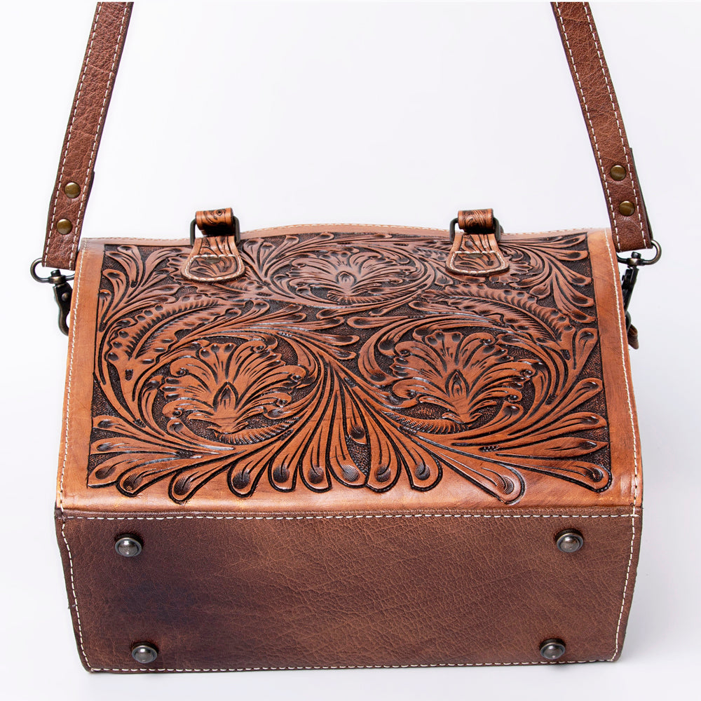 American Darling Hand-Tooled Genuine Leather Tote