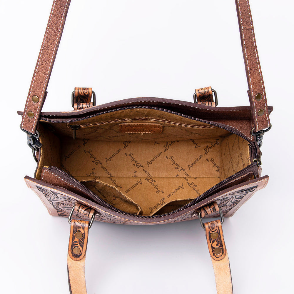 American Darling Hand-Tooled Genuine Leather Tote
