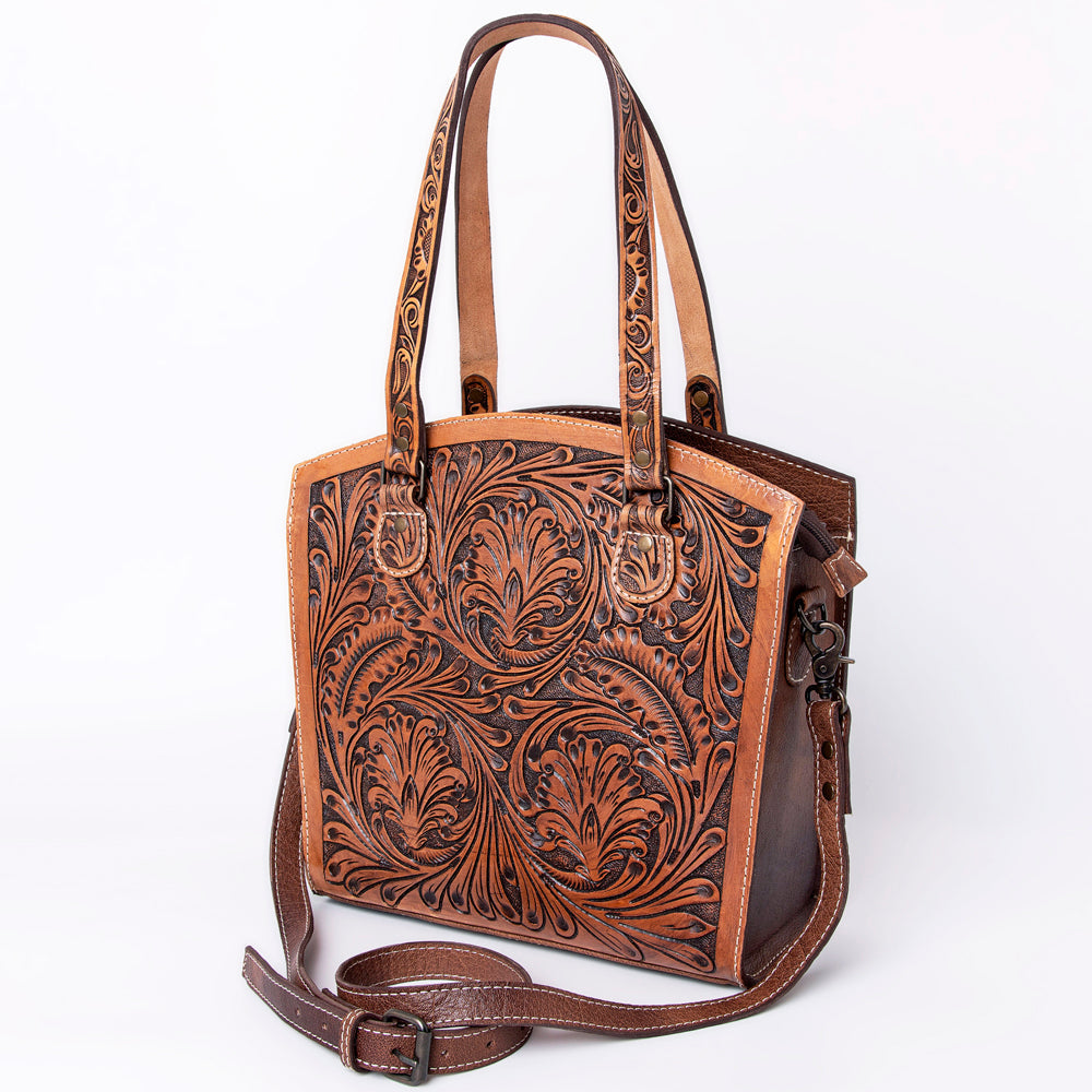 American Darling Hand-Tooled Genuine Leather Tote