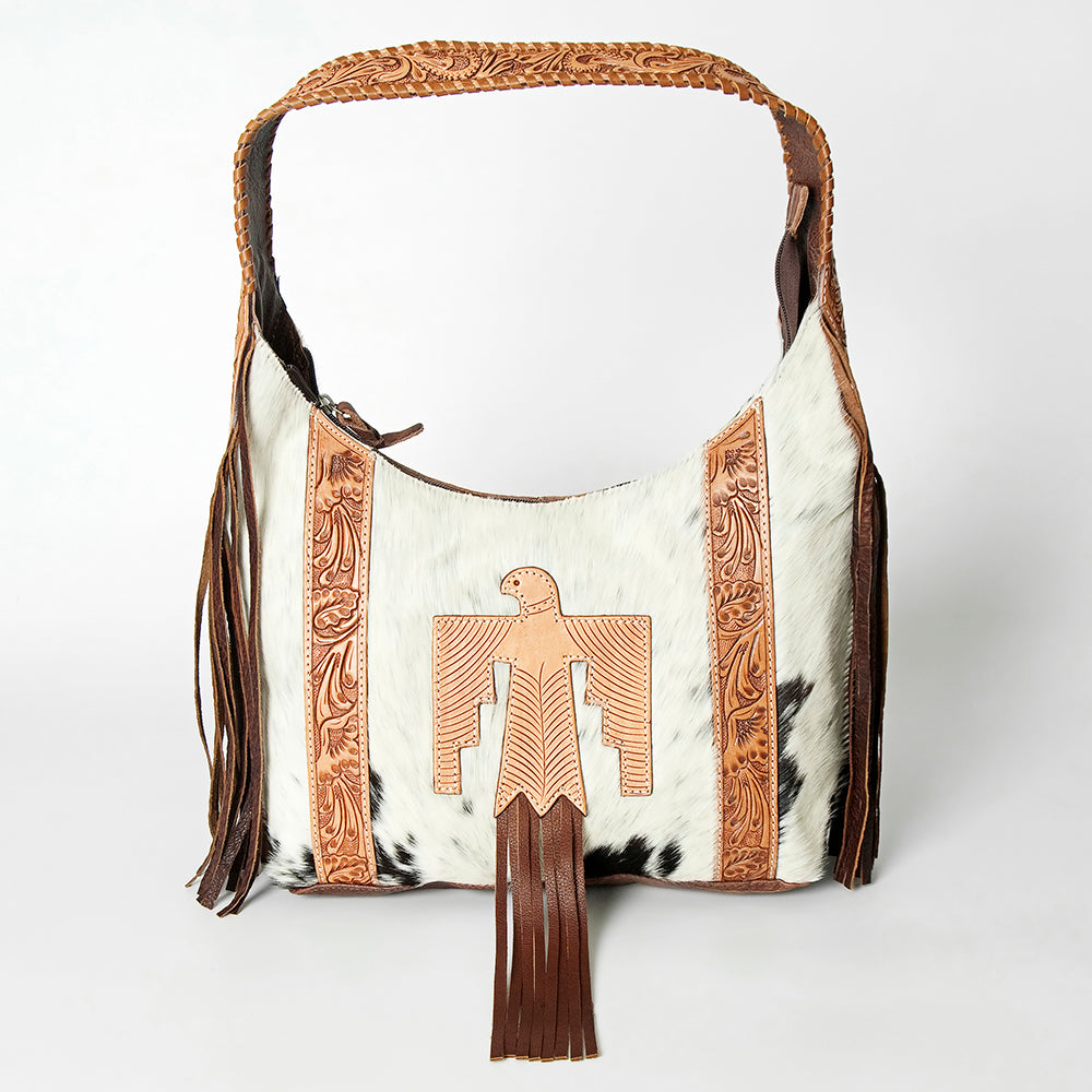 Hobo Hair On Saddle Blanket Genuine Leather Western Bag For Women