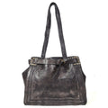 Never Mind Tote Vintage Handmade Genuine Cowhide Leather