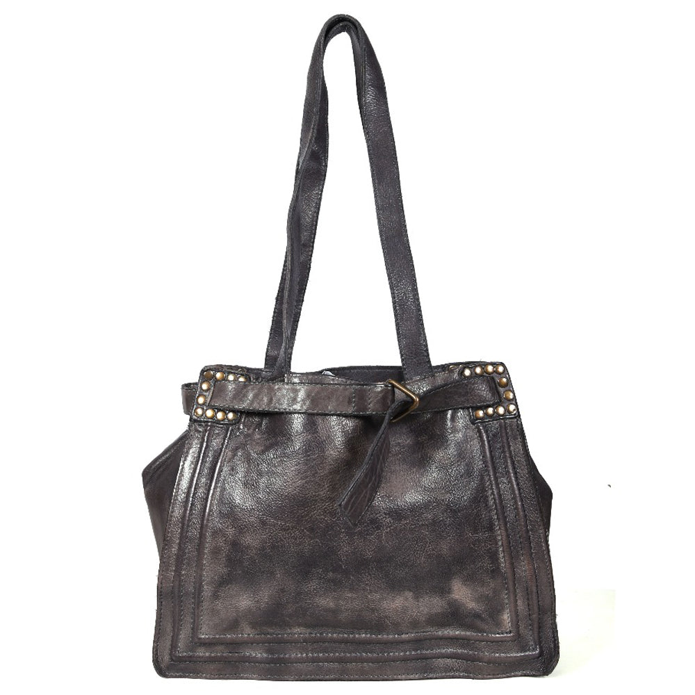 Never Mind Tote Vintage Handmade Genuine Cowhide Leather