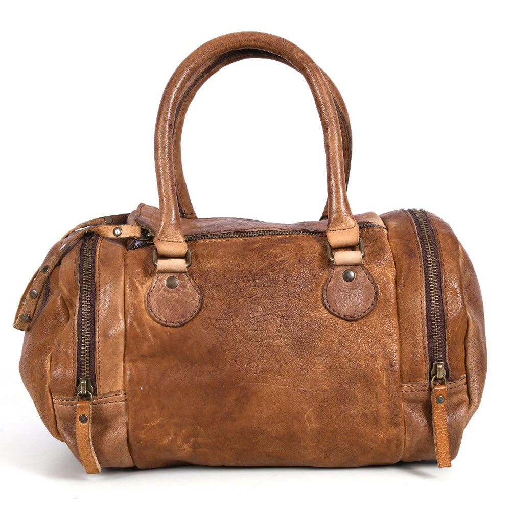 Never Mind Tote Vintage Handmade Genuine Cowhide Leather