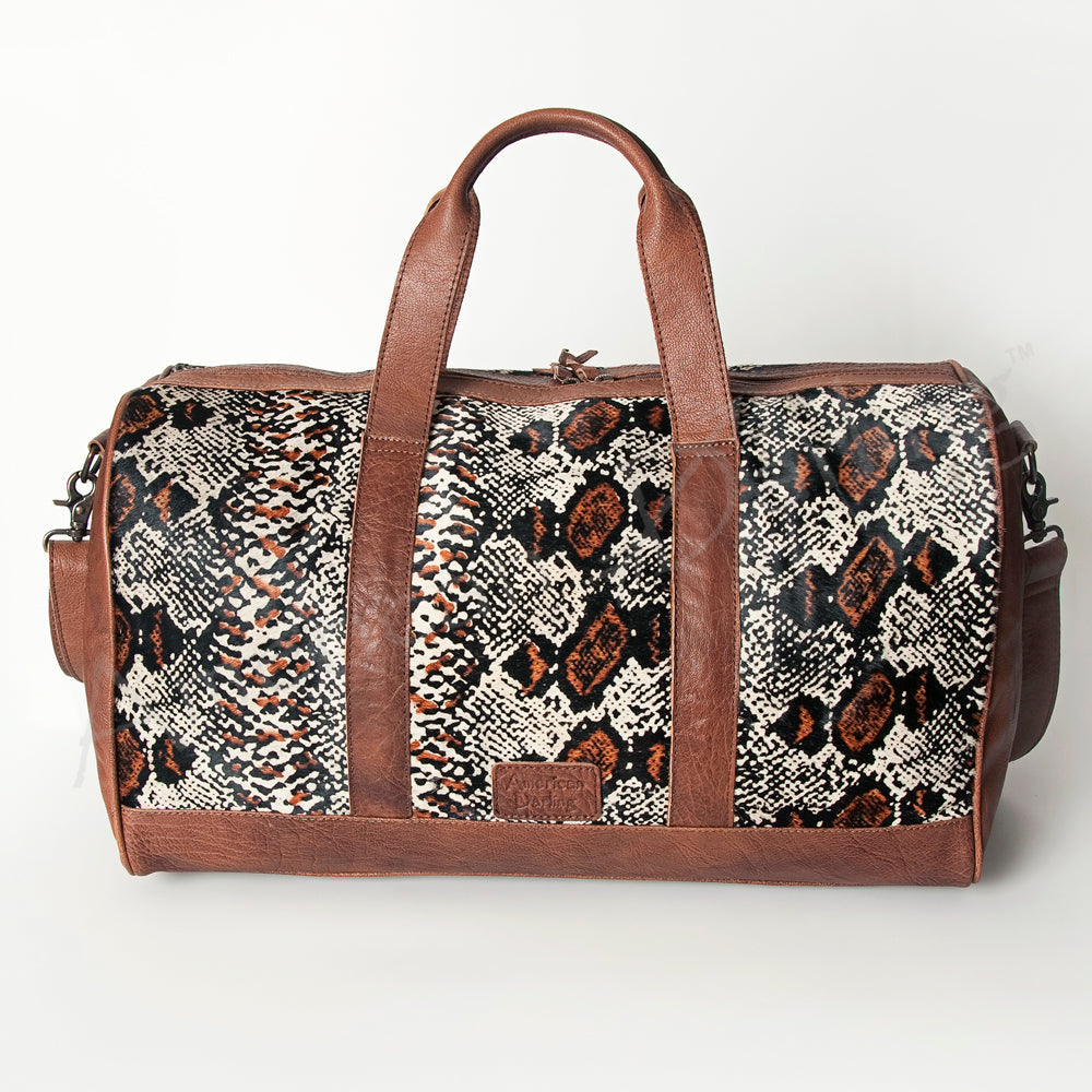 American Darling Women's Duffel Bag Western Hair On Genuine Leather Handbag and Ladies Purse