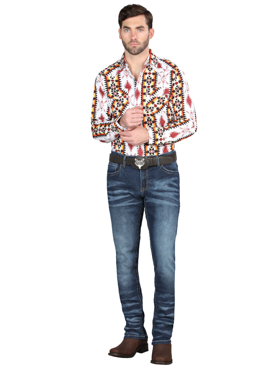 El Norteño Medium Blue Skinny Stretch Pants 126628 — view 2