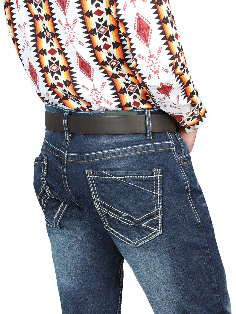 El Norteño Medium Blue Skinny Stretch Pants 126628 — view 5