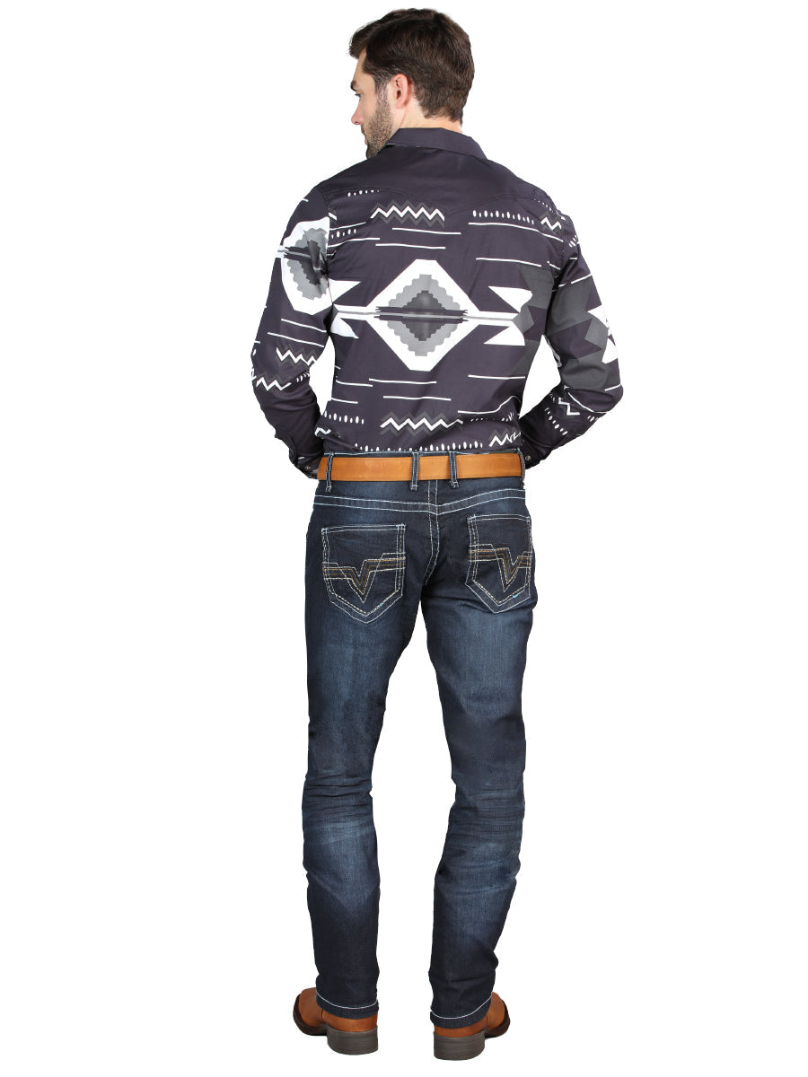 El Norteño Skinny Stretch Denim Pants In Dark Blue 126635 — view 4