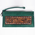 American Darling Hand-Tooled Leather Wristlet