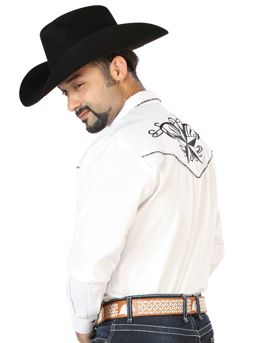 El General Embroidery Western Shirt White/Black 126683 — view 2