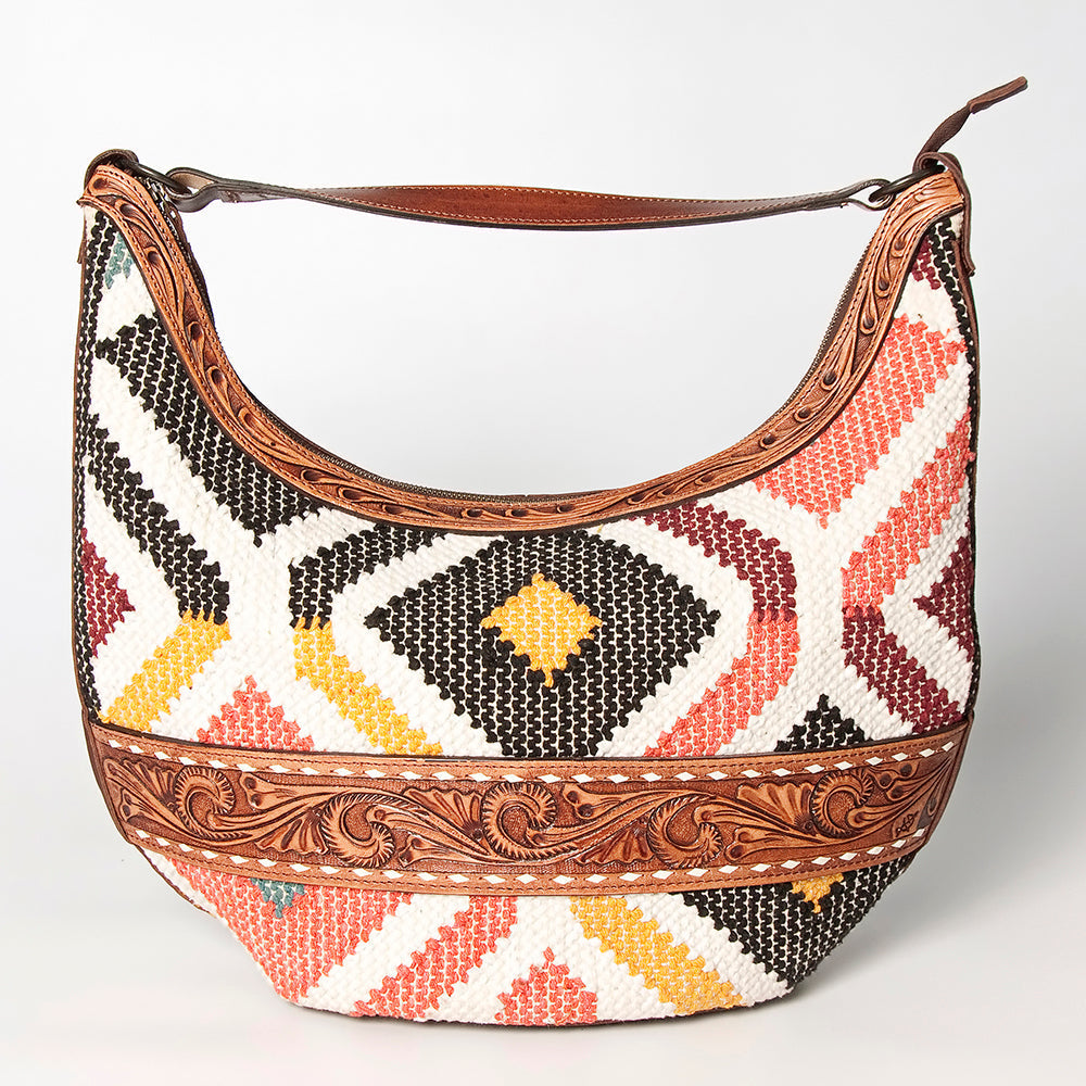 American Darling Hobo Hand Tooled Hair-on Genuine Leather