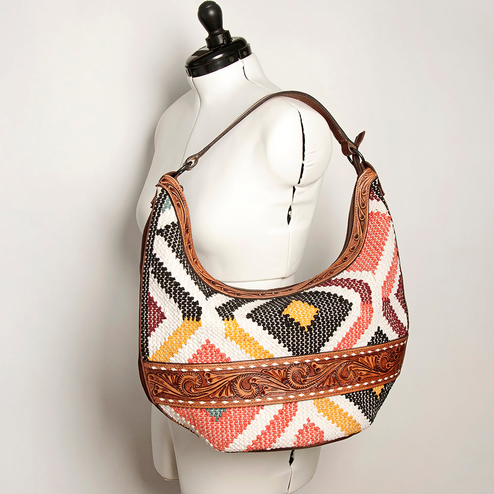 American Darling Hobo Hand Tooled Hair-on Genuine Leather