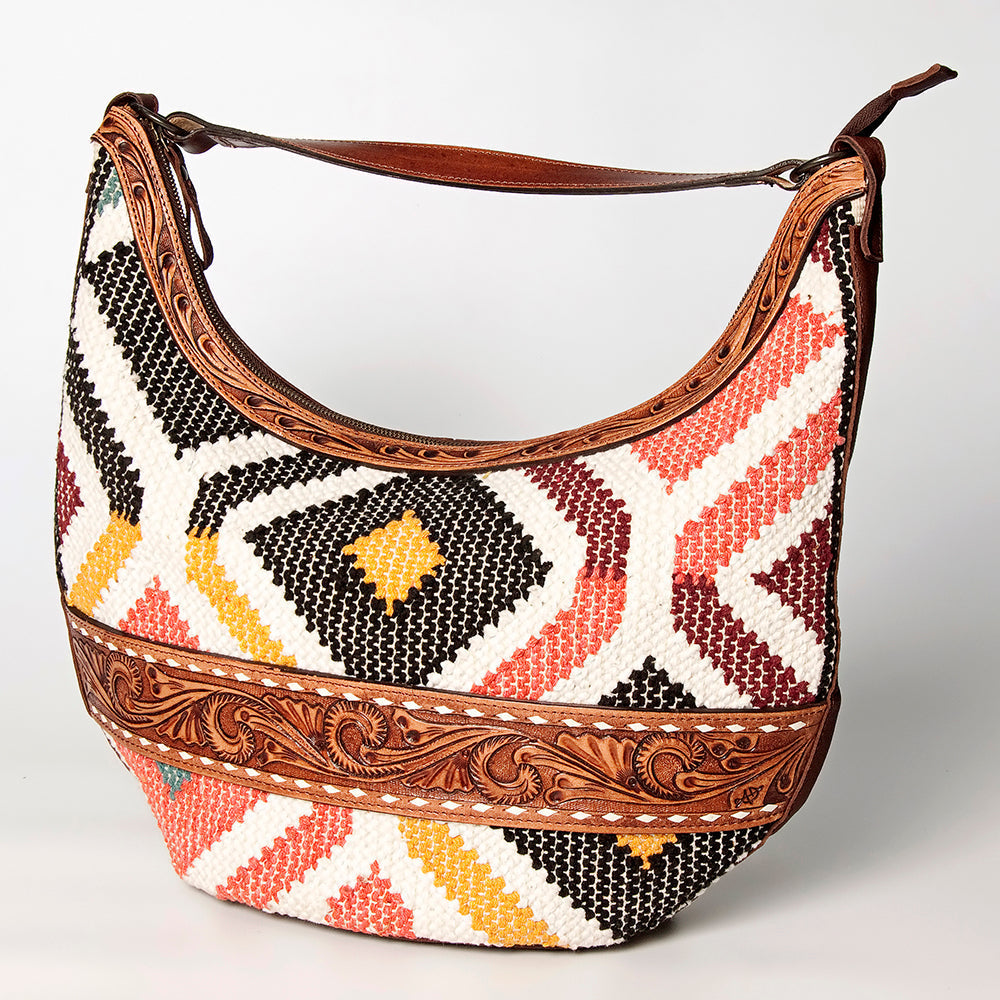 American Darling Hobo Hand Tooled Hair-on Genuine Leather