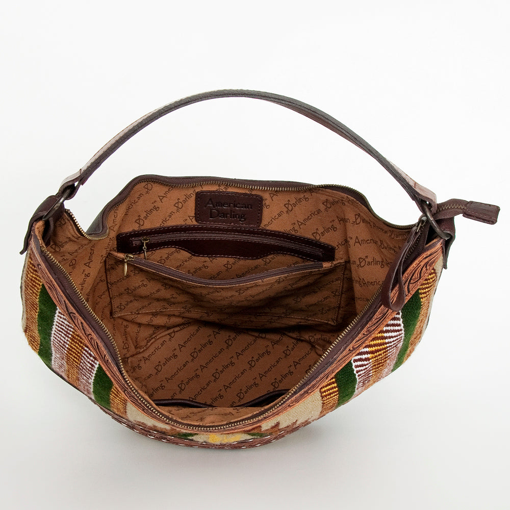 American Darling Hobo Hand Tooled Hair-on Genuine Leather