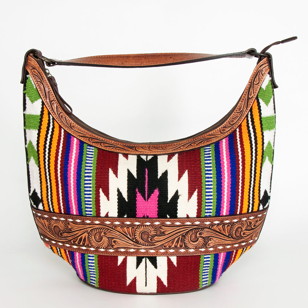 American Darling Hobo Hand Tooled Hair-on Genuine Leather