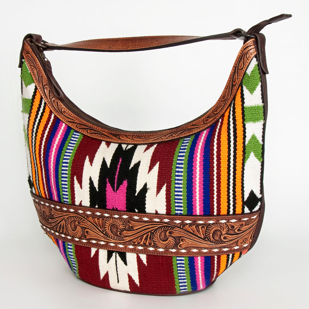 American Darling Hobo Hand Tooled Hair-on Genuine Leather