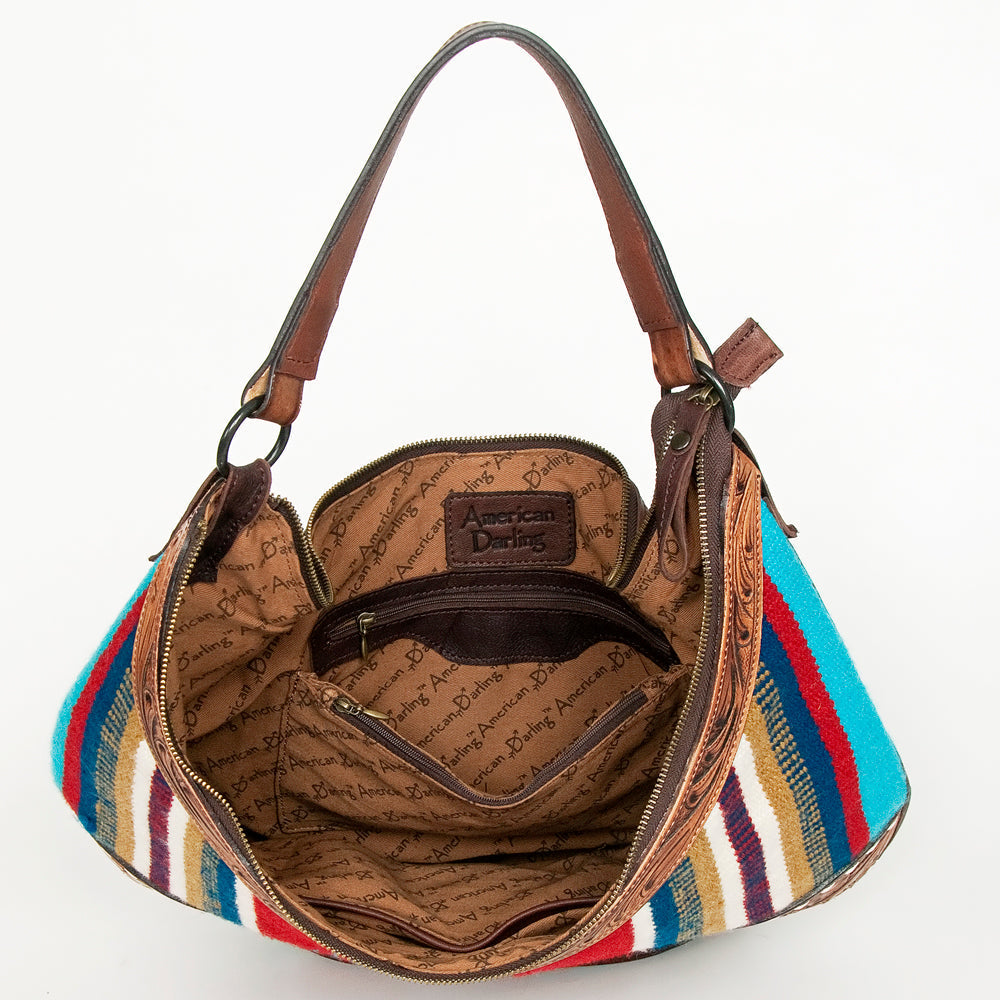 American Darling Hobo Hand Tooled Hair-on Genuine Leather