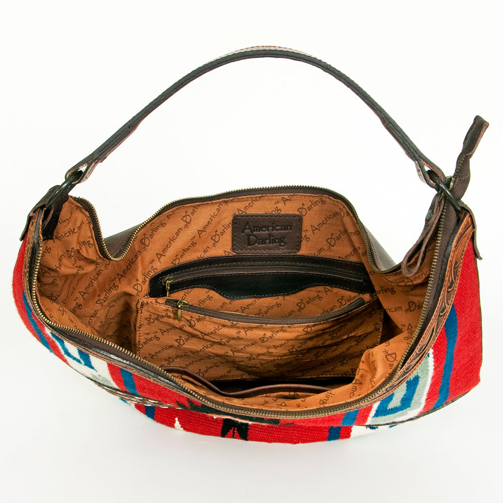 American Darling Hobo Hand Tooled Hair-on Genuine Leather