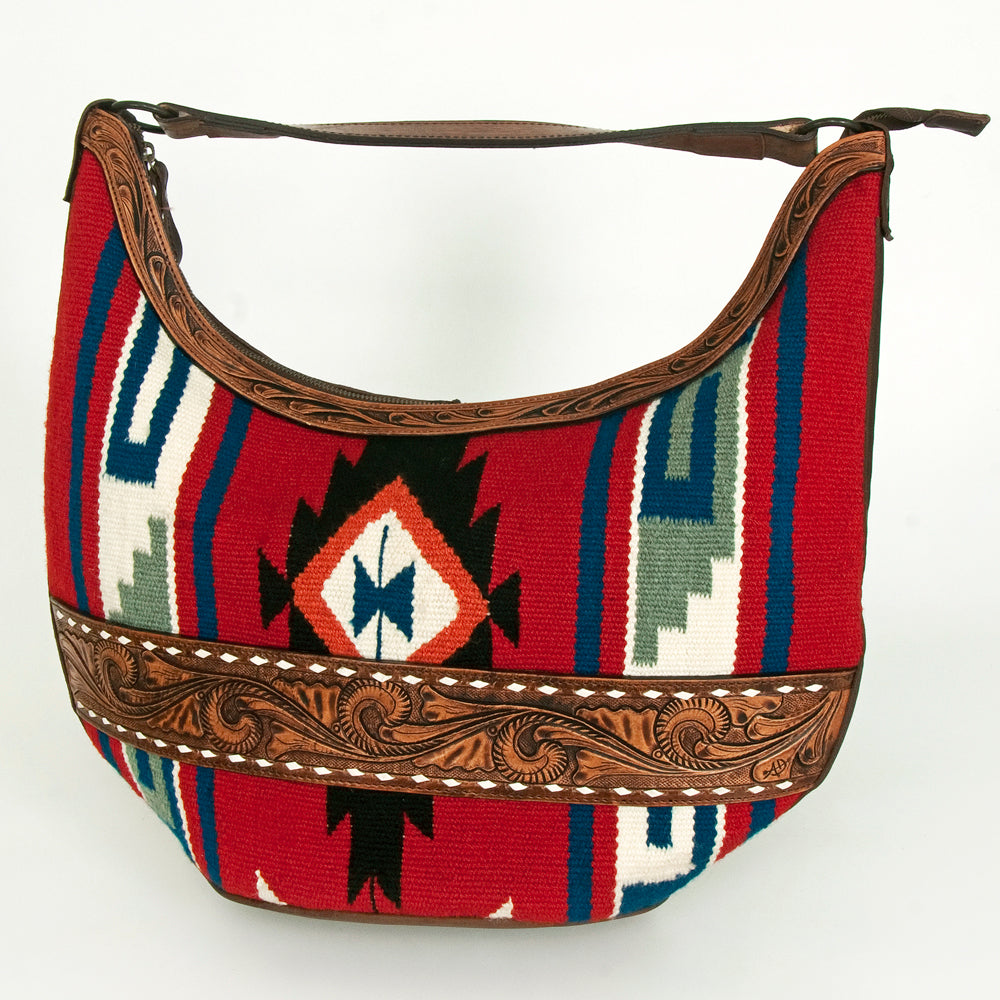 American Darling Hobo Hand Tooled Hair-on Genuine Leather