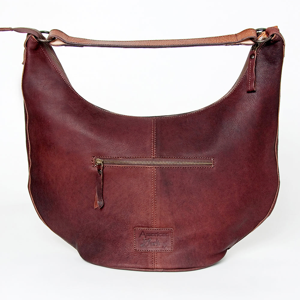 American Darling Hobo Hand Tooled Hair-on Genuine Leather