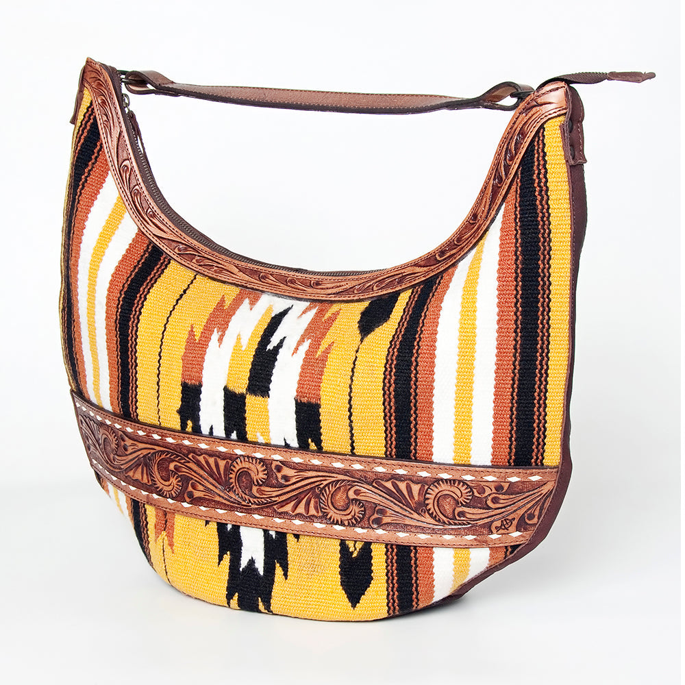 American Darling Hobo Hand Tooled Hair-on Genuine Leather