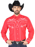 El Señor de los Cielos Embroidery Shirt Red/White 126719