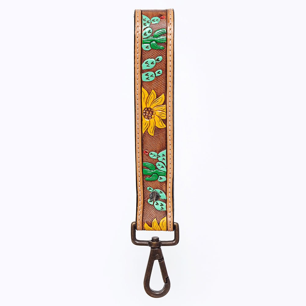 American Darling Hand Tooled Genuine Leather Handle Strap for Wristlet Bag Phone Wrist Keychain Wallet Purse Clutch Cellphone