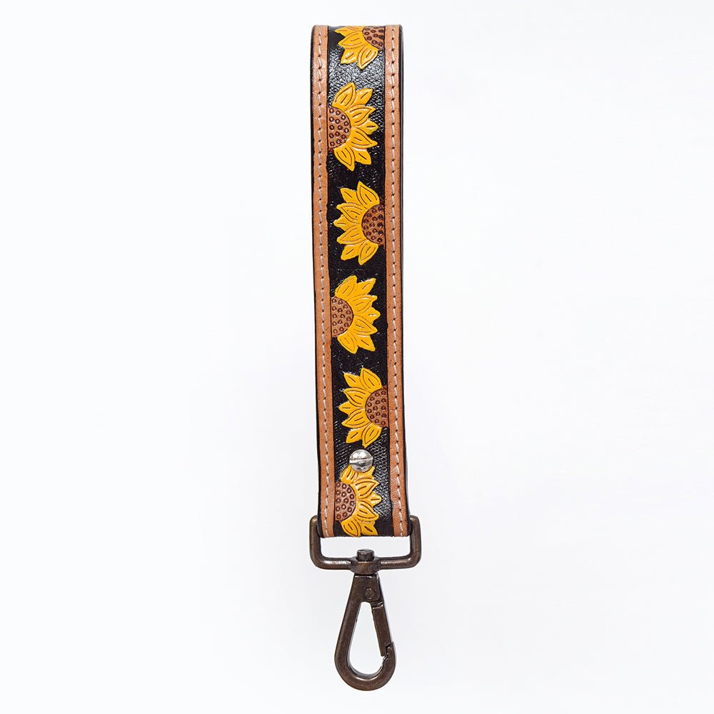 American Darling Hand Tooled Genuine Leather Handle Strap for Wristlet Bag Phone Wrist Keychain Wallet Purse Clutch Cellphone