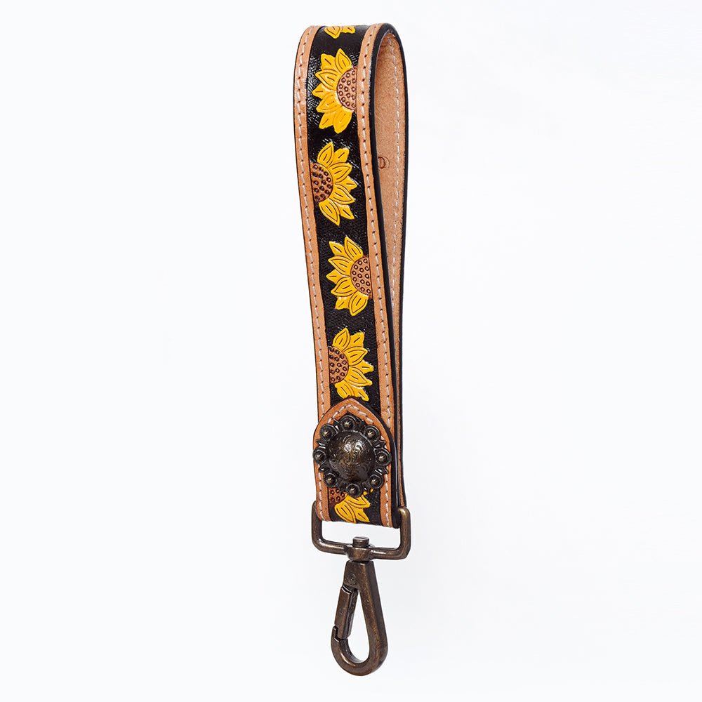 American Darling Hand Tooled Genuine Leather Handle Strap for Wristlet Bag Phone Wrist Keychain Wallet Purse Clutch Cellphone