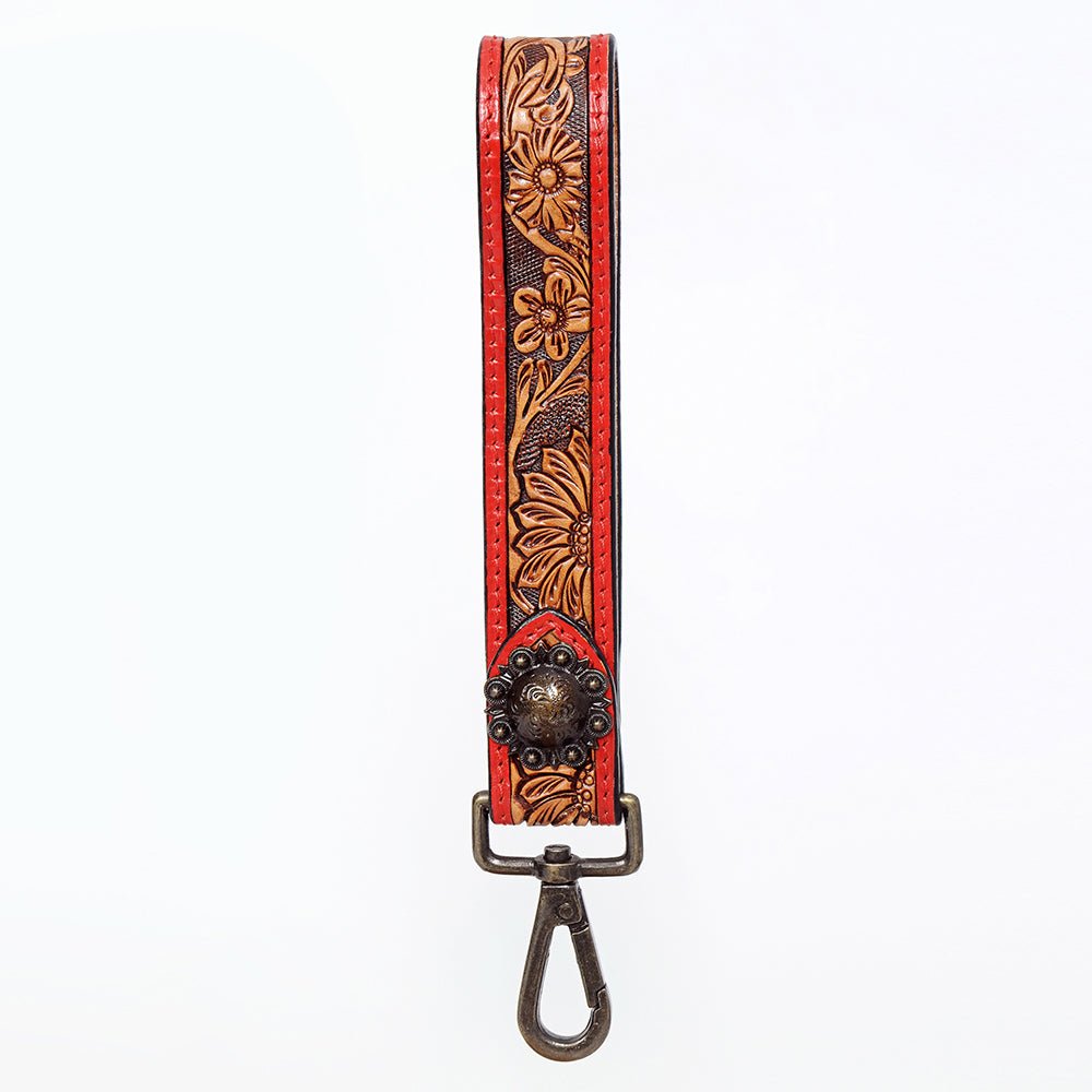 American Darling Hand Tooled Genuine Leather Handle Strap for Wristlet Bag Phone Wrist Keychain Wallet Purse Clutch Cellphone