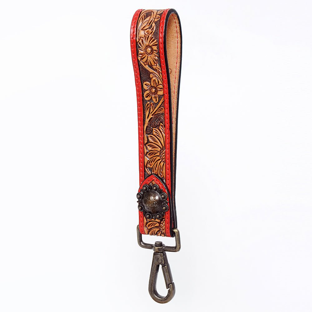 American Darling Hand Tooled Genuine Leather Handle Strap for Wristlet Bag Phone Wrist Keychain Wallet Purse Clutch Cellphone