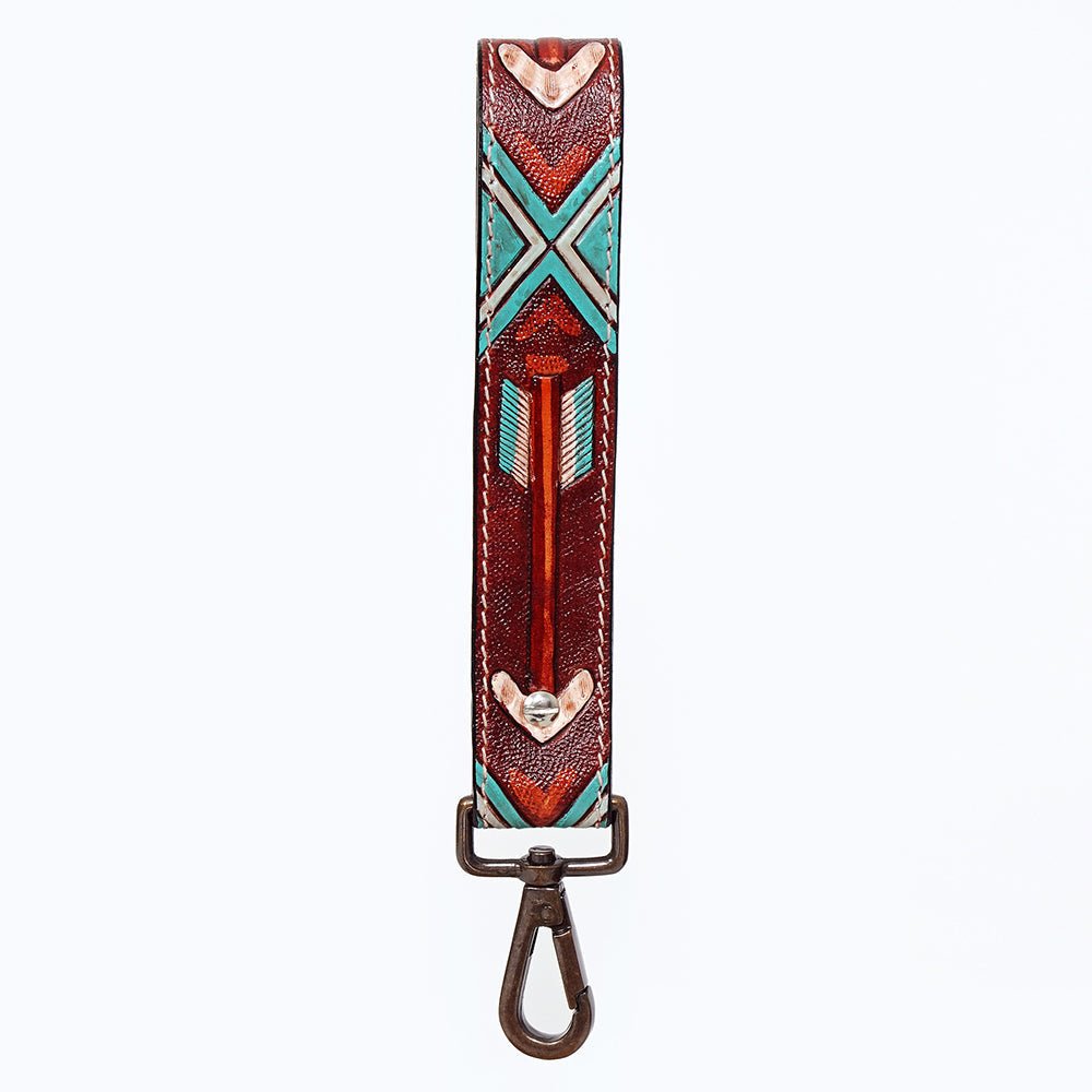 American Darling Hand Tooled Genuine Leather Handle Strap for Wristlet Bag Phone Wrist Keychain Wallet Purse Clutch Cellphone