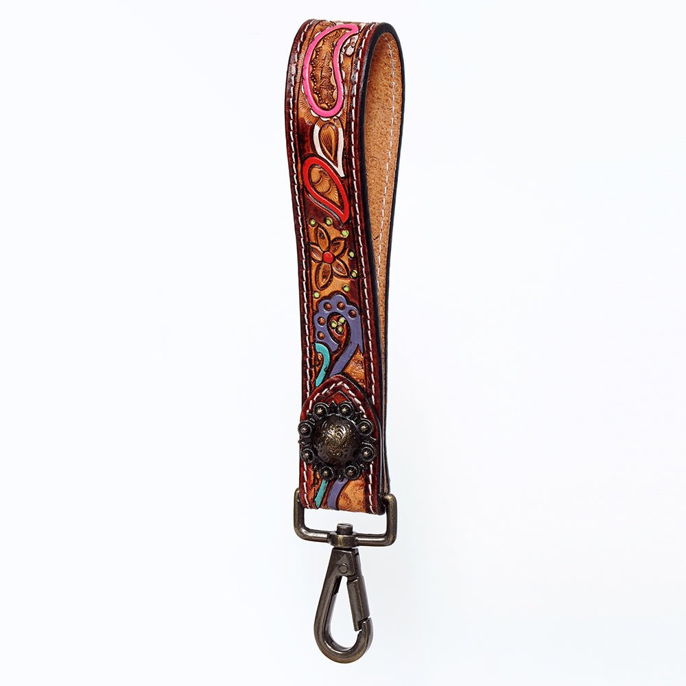 American Darling Hand Tooled Genuine Leather Handle Strap for Wristlet Bag Phone Wrist Keychain Wallet Purse Clutch Cellphone