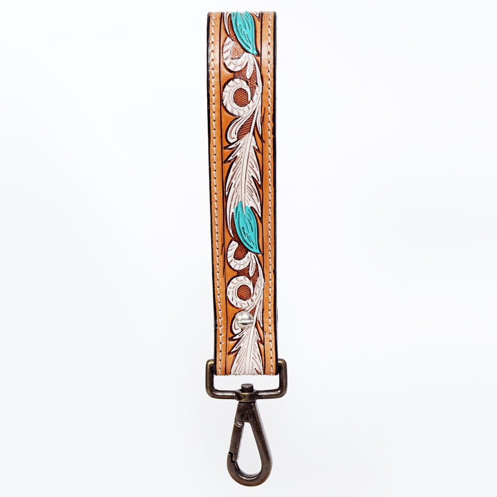 American Darling Hand Tooled Genuine Leather Handle Strap for Wristlet Bag Phone Wrist Keychain Wallet Purse Clutch Cellphone