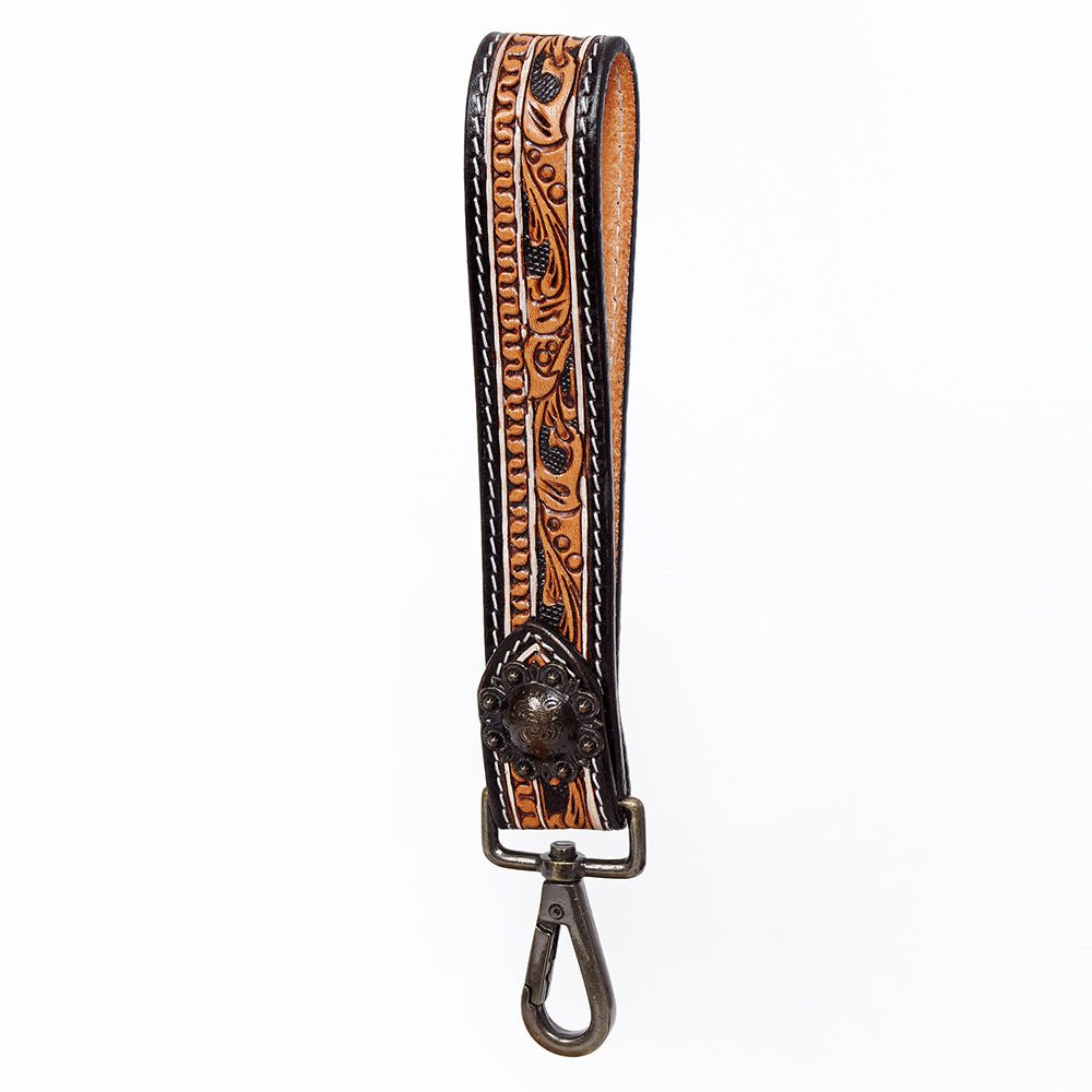 American Darling Hand Tooled Genuine Leather Handle Strap for Wristlet Bag Phone Wrist Keychain Wallet Purse Clutch Cellphone