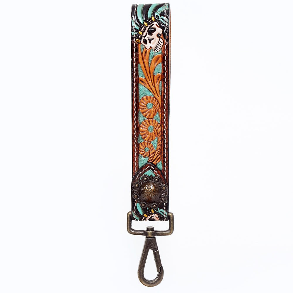American Darling Hand Tooled Genuine Leather Handle Strap for Wristlet Bag Phone Wrist Keychain Wallet Purse Clutch Cellphone