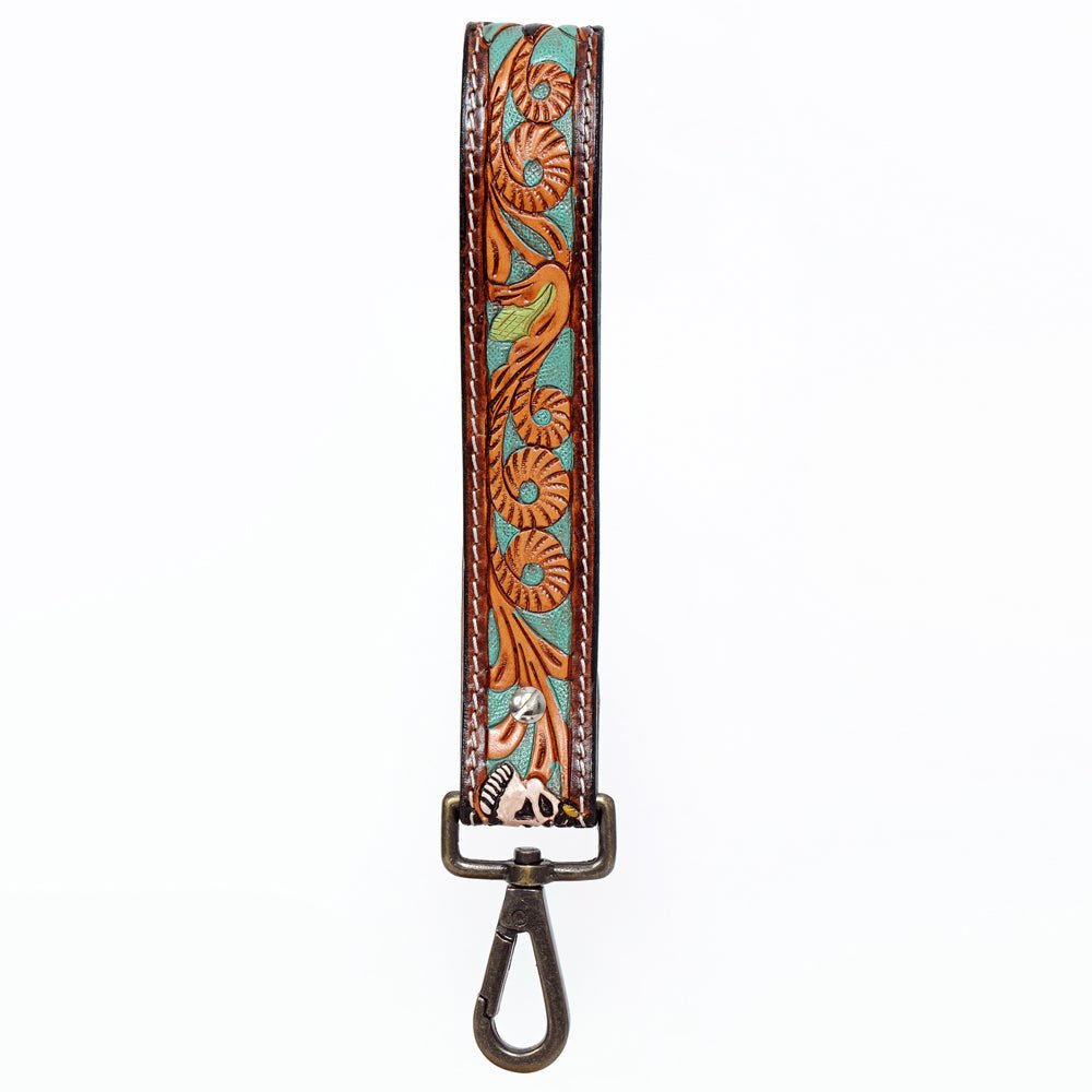 American Darling Hand Tooled Genuine Leather Handle Strap for Wristlet Bag Phone Wrist Keychain Wallet Purse Clutch Cellphone