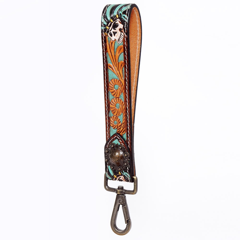American Darling Hand Tooled Genuine Leather Handle Strap for Wristlet Bag Phone Wrist Keychain Wallet Purse Clutch Cellphone