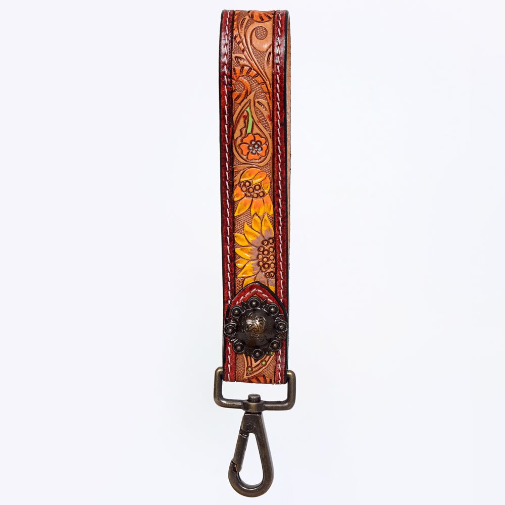 American Darling Hand Tooled Genuine Leather Handle Strap for Wristlet Bag Phone Wrist Keychain Wallet Purse Clutch Cellphone