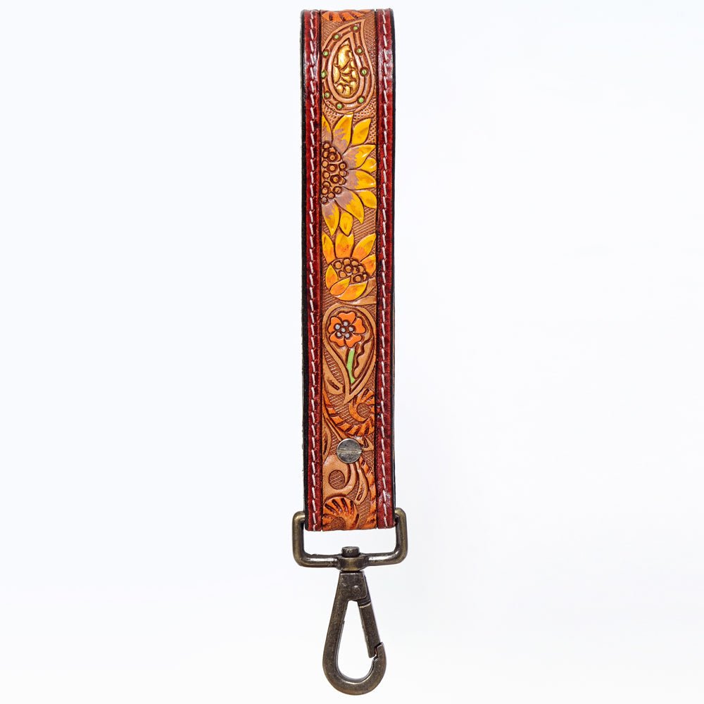 American Darling Hand Tooled Genuine Leather Handle Strap for Wristlet Bag Phone Wrist Keychain Wallet Purse Clutch Cellphone